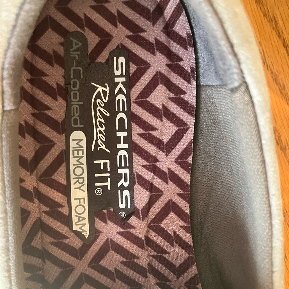 Grey Suede Sketchers Memory Foam Loafers - image 6